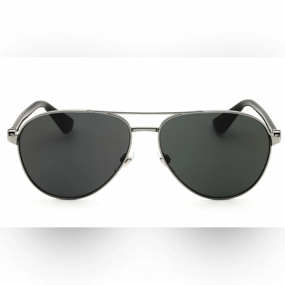 Burberry Gun Metal Aviator Sunglasses (NWT)